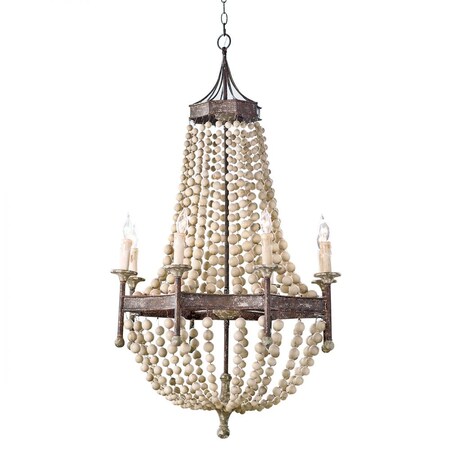 Regina Andrew Wood Beaded Chandelier 16-1008